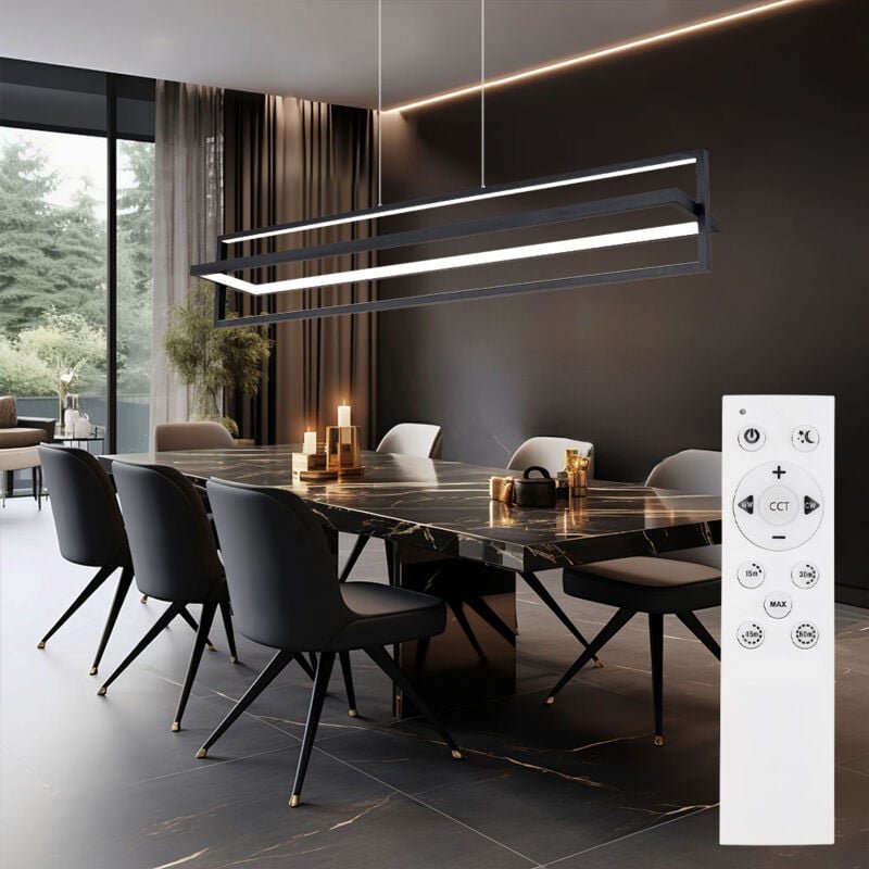 Hängelampe Esstischleuchte dimmbar mit Fernbedienung led Pendellampe Wohnzimmer, 43W 1500lm warmweiß-kaltweiß, LxH 102x1...