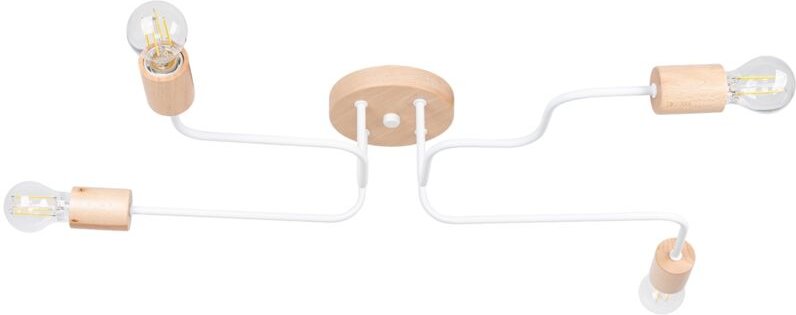 Timbo Loft Halbbündige Decke 4 Lichter Weiß - Sollux