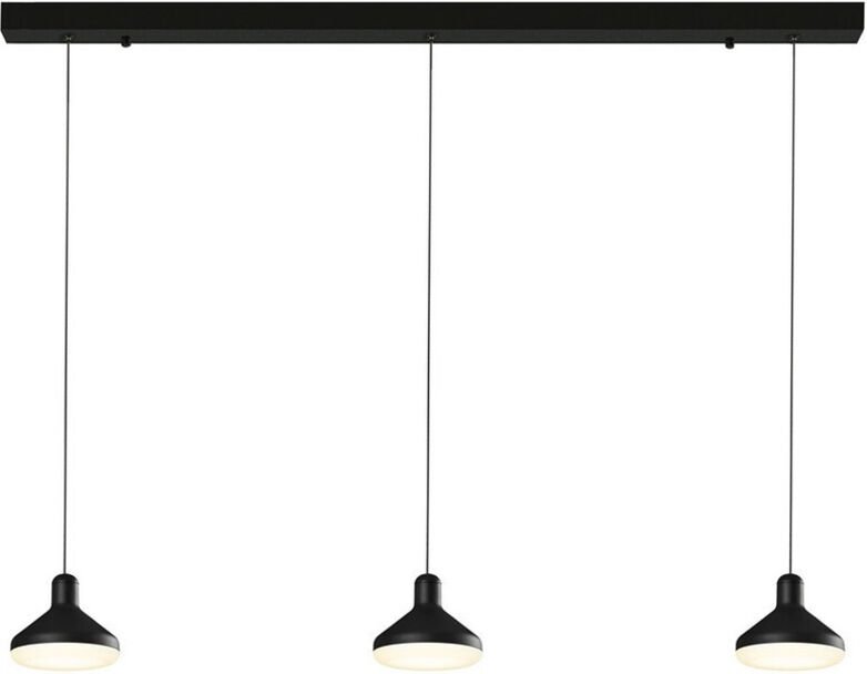 Inspired Mantra Antares Lineare Bar-Pendelleuchte Antaras mit 3 Leuchten, 24 W LED, 3000 K, 1770 lm, Schwarz, 3 Jahre Ga...