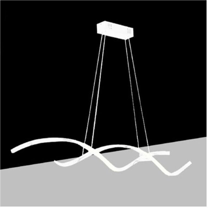 Trade Shop - LAMPADA LED A SOSPENSIONE MODERNO ONDE INTRECCIATE 28W 2240LM CCT LUCE VARIABILE B56-3C - Weiß