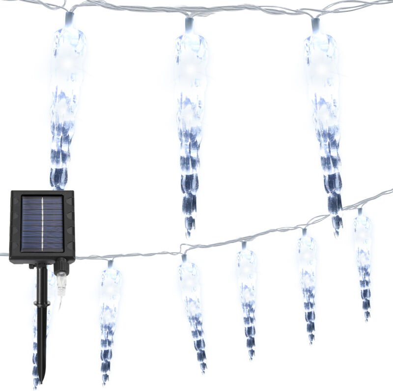 Thumbnail - Swanew 10M 80 led Solar Eiszapfen Lichterkette Außen Innen 8 Modi IP44 Party Garten Lichtervorhang Fenster Weihnachten E...