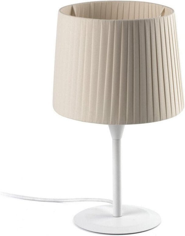 Faro samba - Tischlampe Round Tapered Beige, E27