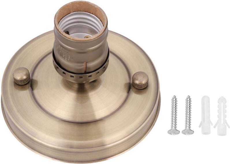 Zoternen - E26/E27 Vintage Industrielle Decken-/Wandpendelleuchte mit Bronze-Schraubsockel, Hängelampensockel