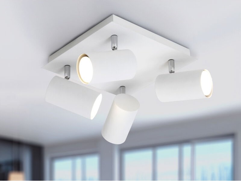 Thumbnail - Led Deckenstrahler Weiß 4-flammig, Quadrat 24cm