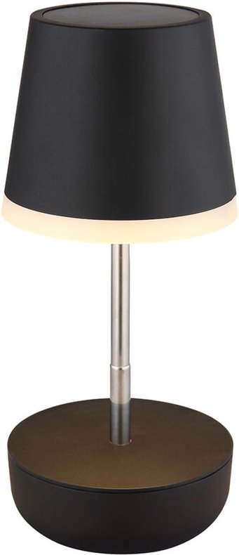 Solarlampe Tischleuchte Außenlampe verstellbar led Gartenlampe Balkonlampe, Edelstahl, led 3000K warmweiß, h 25 cm