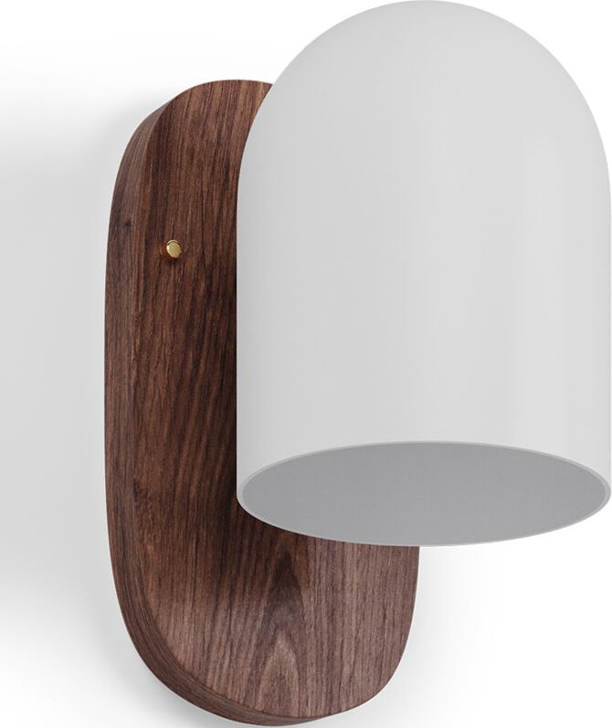 Wandleuchte aus Holz und Metall - Guee Braun