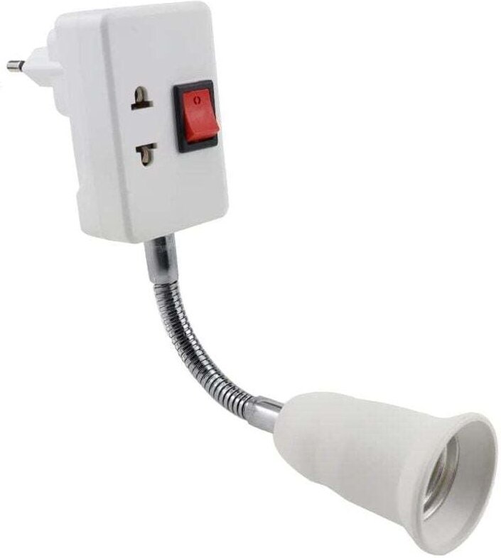 UlisemE27 Fassung mit Schalter, 360 Grad verstellbar, E27 Lampenadapter, Wandsteckdose, Lampenfassung, E27 Fassung ohne ...