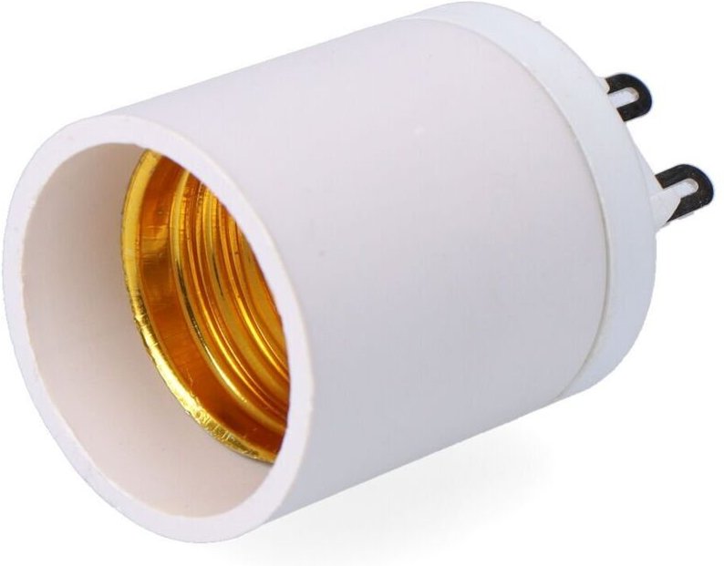 G9 auf E27 Konverter, 2 auf 230 V, weiß, ø33 x 57 mm (eingeschweißt)