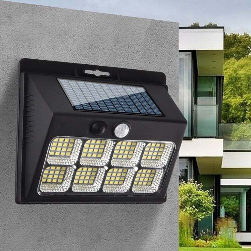 Solar-Außenleuchten mit Bewegungsmelder, 3-Modus-Solar-Wandleuchten für mehr Sicherheit, Solar-Terrassenleuchten für den...