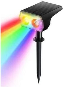 2er Set Solarstrahler Außen, IP67 wasserdichte led Solarleuchten, Solarstrahler für warme Beleuchtung in Gärten, Terrass...