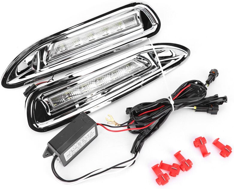 Tagfahrlicht, 2 Stück 12V 6000-6700K Auto-LED-Tagfahrlicht DRL mit Kabelbaum für 6 RUIYI 2009-2013.