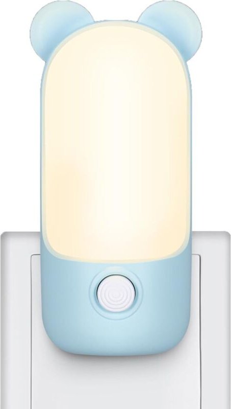 Nachtlicht für Kinder, LED-Nachtlicht zum Einstecken mit 2 Modi für Treppenhaus, Flur und Küche (Blau)