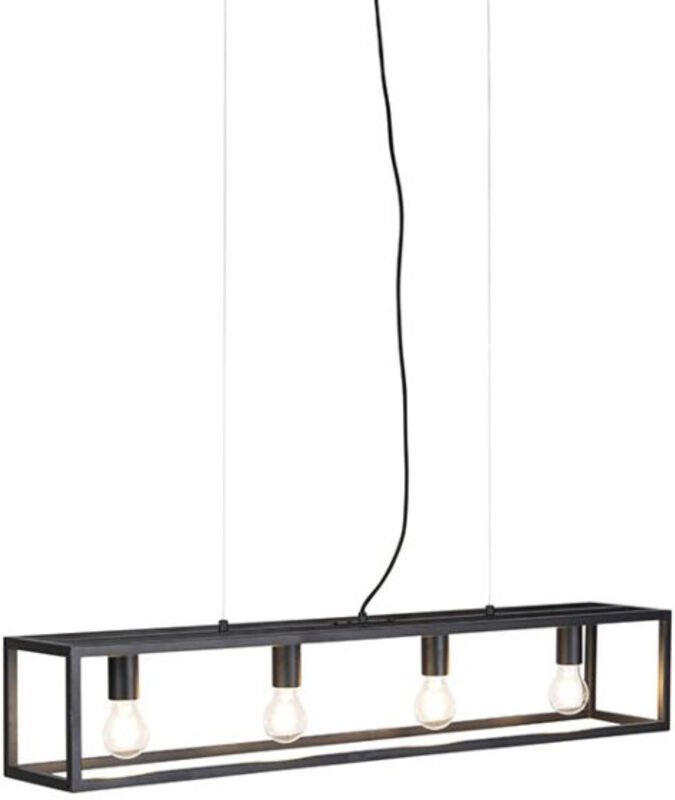 Smart Industrie Hängelampe schwarz inkl. 4 WiFi A60 - Cage 4