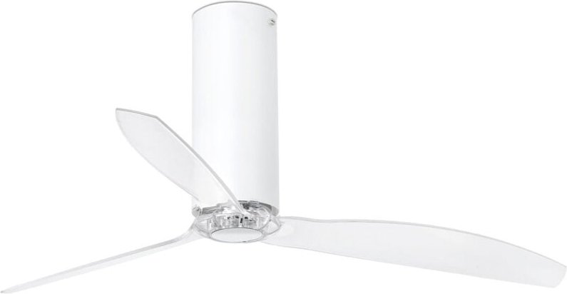 Faro Tube 3-Flügel-Deckenventilator Mattweiß, Transparent Wiz Smart System