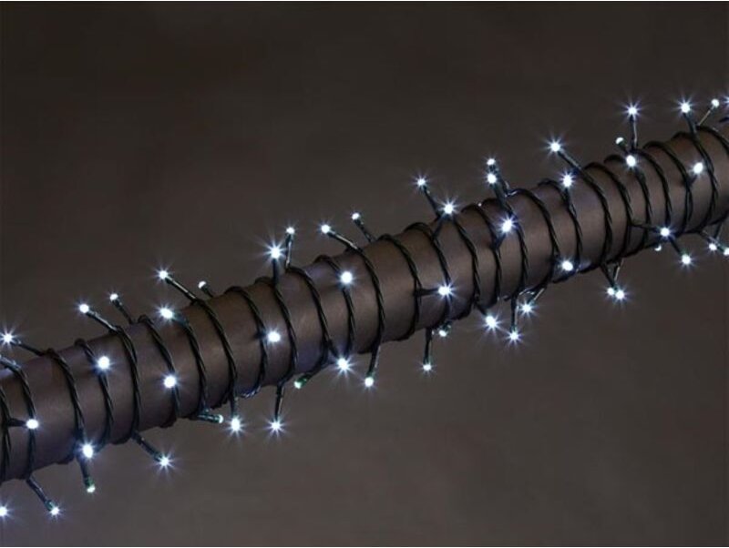 Vellight - Luna led - 12 m - 160 LEDs - Weiß - grünes Kabel - Modulator - 24 v