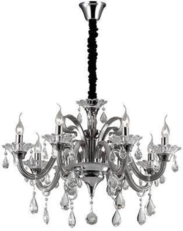 Thumbnail - Colossal - 8 Light Chandelier Smokey Finish, E14 - Ideal Lux