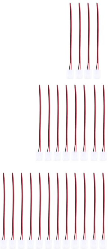 Tlily - 24 stücke 8 Mm 2 Pin LED-Lichtstreifen-Anschluss für 8 mm breite flexible smd 3528 2835 einfarbige Streifenlicht...