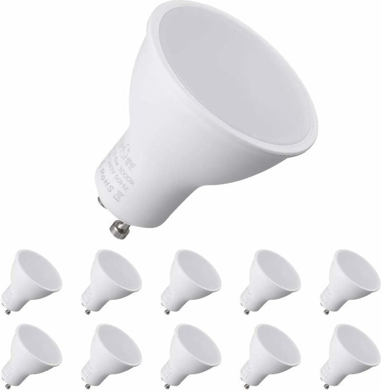 GU10 LED-Lampen, 7 W, entspricht 70 W Halogenlampe, 550 ml, Warmweiß 3000 K, 120° breiter Abstrahlwinkel, LED-Spotlampen...