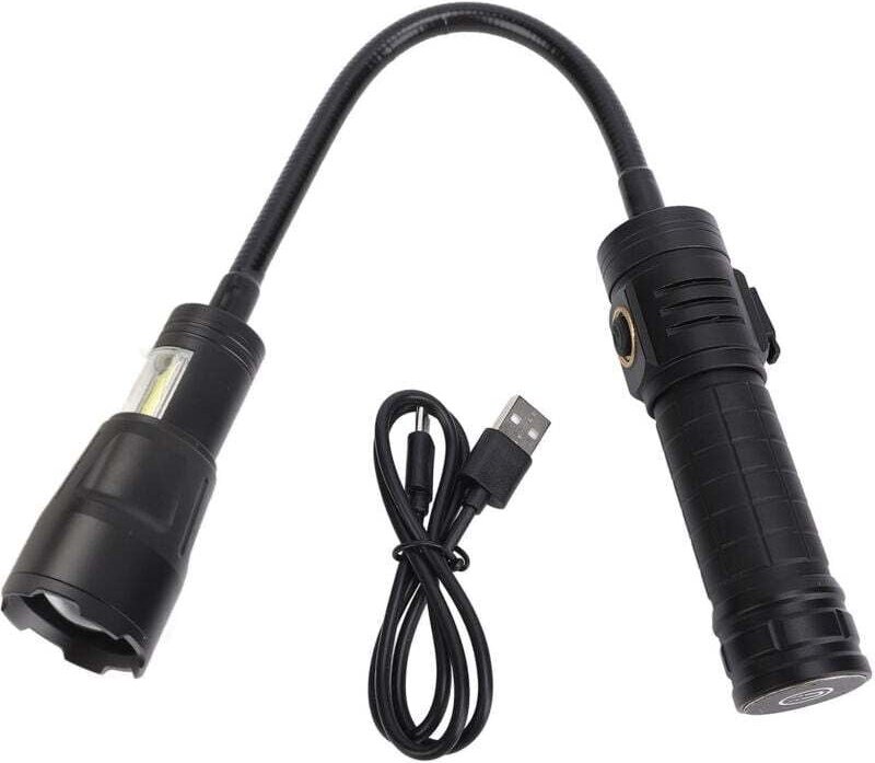 Flexible, zoombare, hochhelle Taschenlampe, Arbeitsleuchte mit Magnetfuß, COB-Seitenlicht für Autoreparaturen, Lesen, Ca...