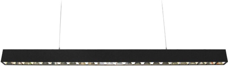 LED-Deckenleuchte schwarz LINEO REFLECTEUR IP20 600 x 50 x 70 mm - 3000 Lm Warmweiß - 24W