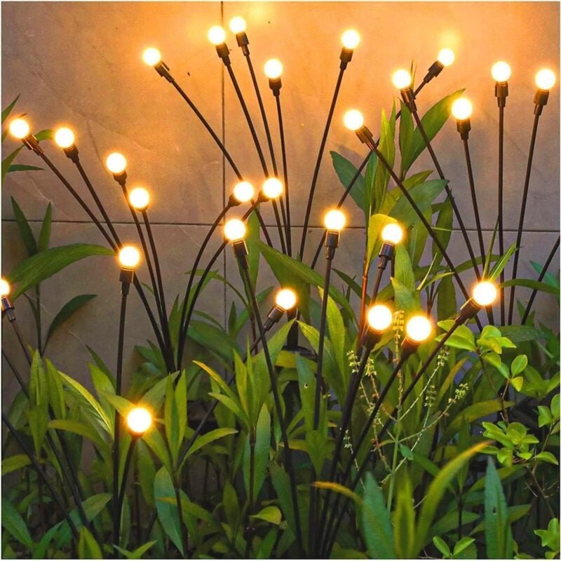 Thumbnail - Solarleuchten Außen, 4 Stück 10 LED Solarleuchten Glühwürmchen für Garten, Balkon, Outdoor Solarlampe Gartendeko, Wasser...