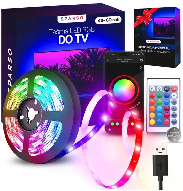 RGB-LED-Streifen 4 m USB-LEDs für Fernseher, TV-Hintergrundbeleuchtung, Handy-Fernbedienung