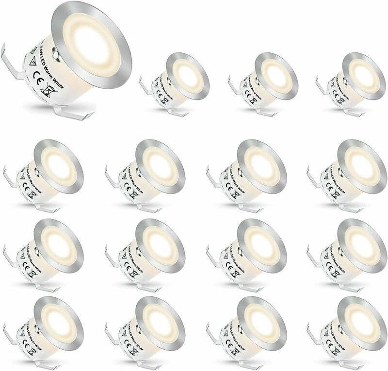 LED-Einbaustrahler, LED-Einbaustrahler für den Außenbereich, Treppenleuchten, Licht, Stufe, Treppe, Garten, Terrasse, IP...