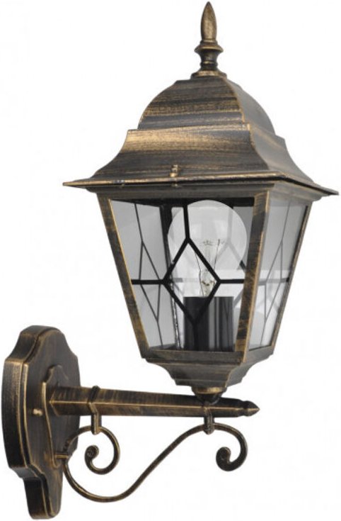 Fabrilamp - Wandleuchte außen aluminium bootes1xe27 schwarz/gold ip44 44x27x18 cm