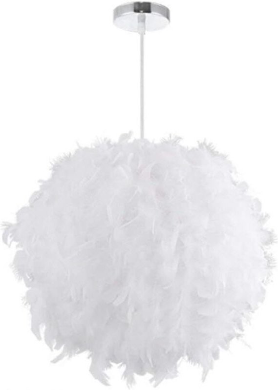 Feder-Pendelleuchte 30 cm E27 40 W Weiß