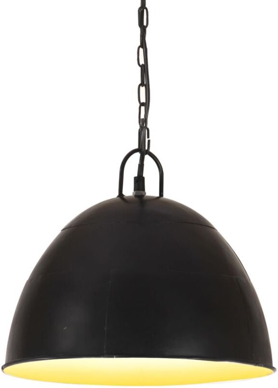 Hängelampe Vintage Industriestil 25 W Schwarz Rund 31 cm E27 vidaXL