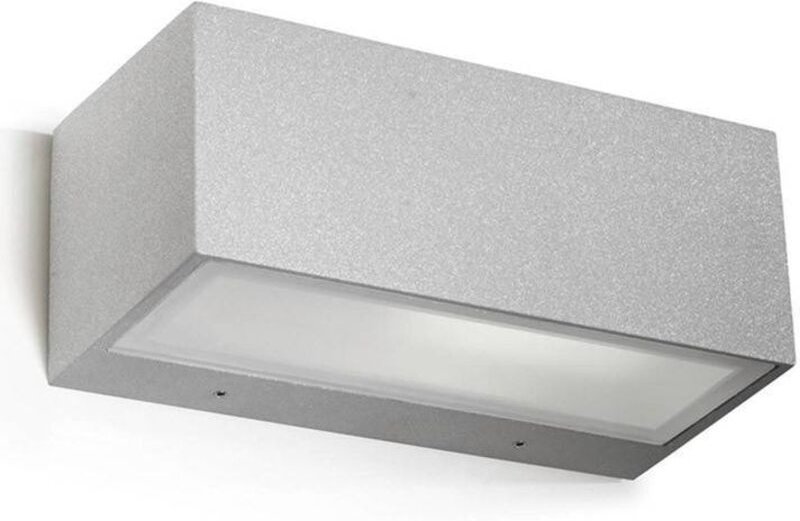 Leds-c4 - Nemesis Aluminium - 1 Licht Außenwand Hellgrau IP54, E27