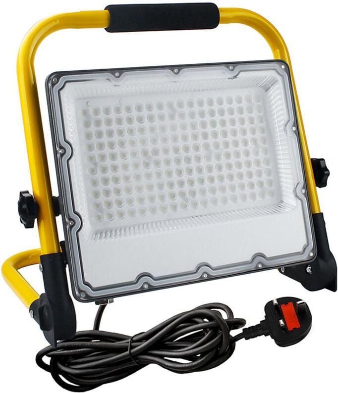 100 W LED-Baustellenstrahler mit Schalter – Leistungsstarke und wasserdichte IP66-Baustellenbeleuchtung, 6500 K, 15000 L...