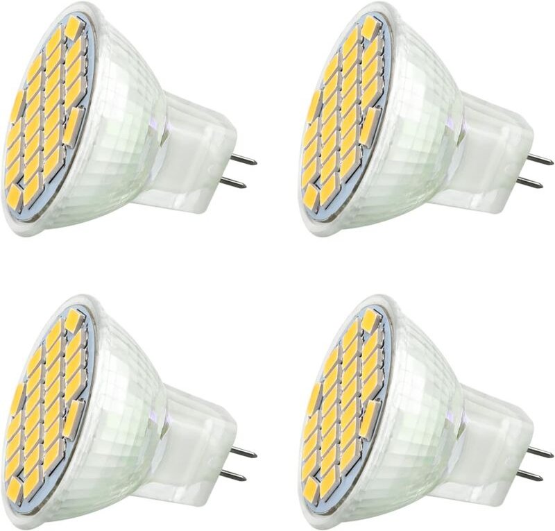 Tinor - MR11 GU4 12V led 3W Kaltweiß 6000K, 350LM, 120° 35mm MR11 30W Halogenäquivalent, ac dc 24V 12V GU4 LED-Einbaustr...