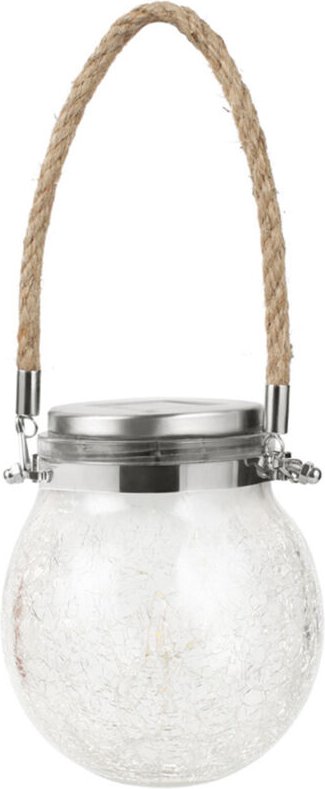 Hängende, smarte Solar-Lichtsensor-Hängelaterne im Cracked-Glass-Stil für den Gartenweg