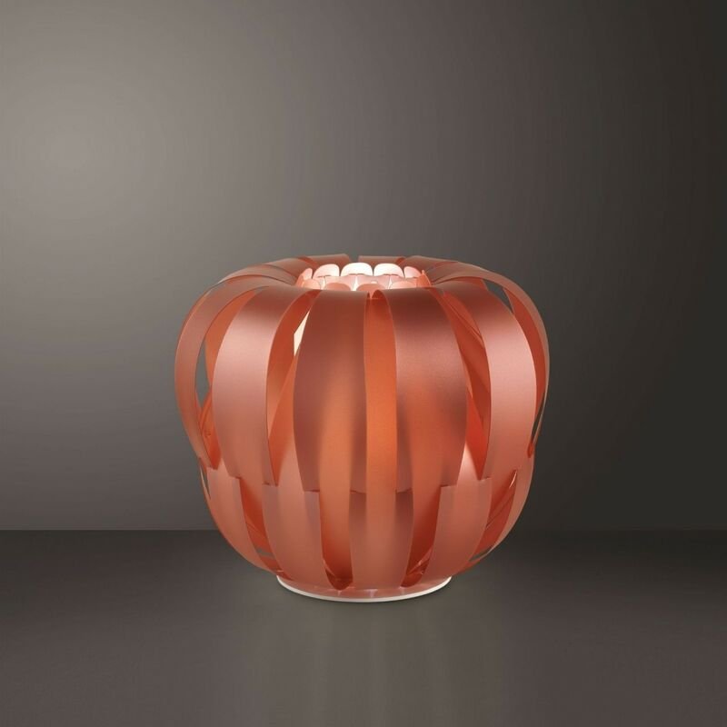 Kupfer Stehlampe aus weißem Metall Durchmesser 60 x 55h cm