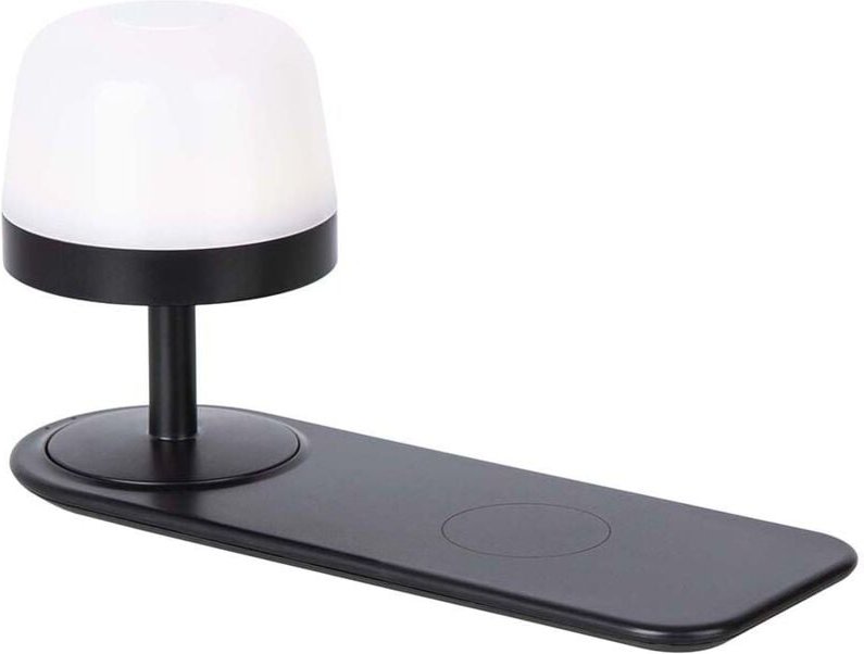 Nachttischleuchte Tischlampe Tischleuchte LED 3-Stufen Schalter schwarz B 24,5cm