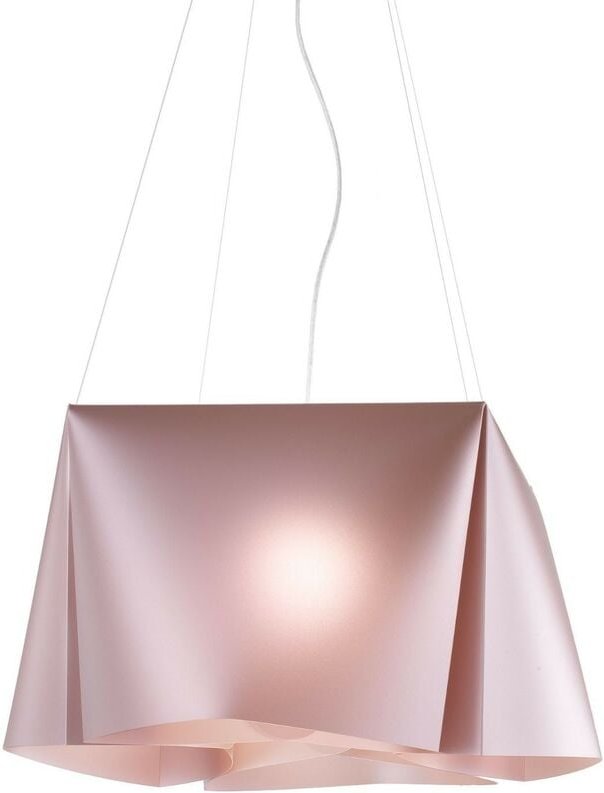 Webmarketpoint - Aufhängung 3 Lichter Rosa Metall in verchromtem Metall Cm. 59 x 31 Std