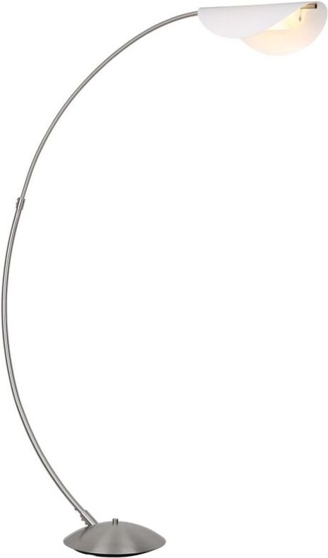 Thumbnail - Bogenleuchte Stehlampe Standleuchte led dimmbar nickel matt opal Wohnzimmer