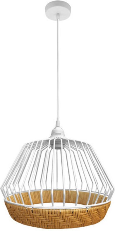 Fabrilamp Hängeleuchte de Deckenleuchte Hugo 1xe27 Weiß/Natur 30d