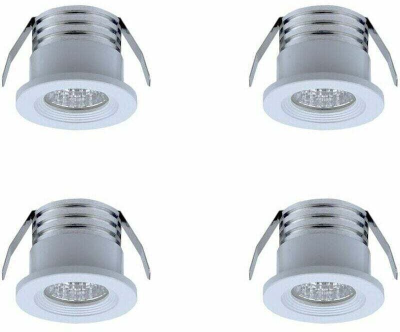 4er Set Mini-Einbaustrahler LED, 3W, warmweiß Weiß..DEBUNS
