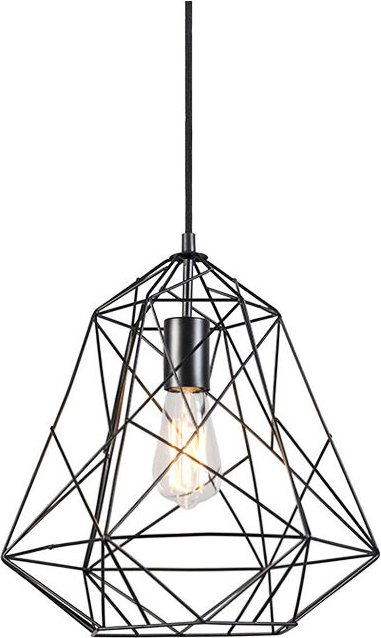 Smarte Industrie-Hängelampe schwarz inkl. WiFi ST64 - Framework Basic