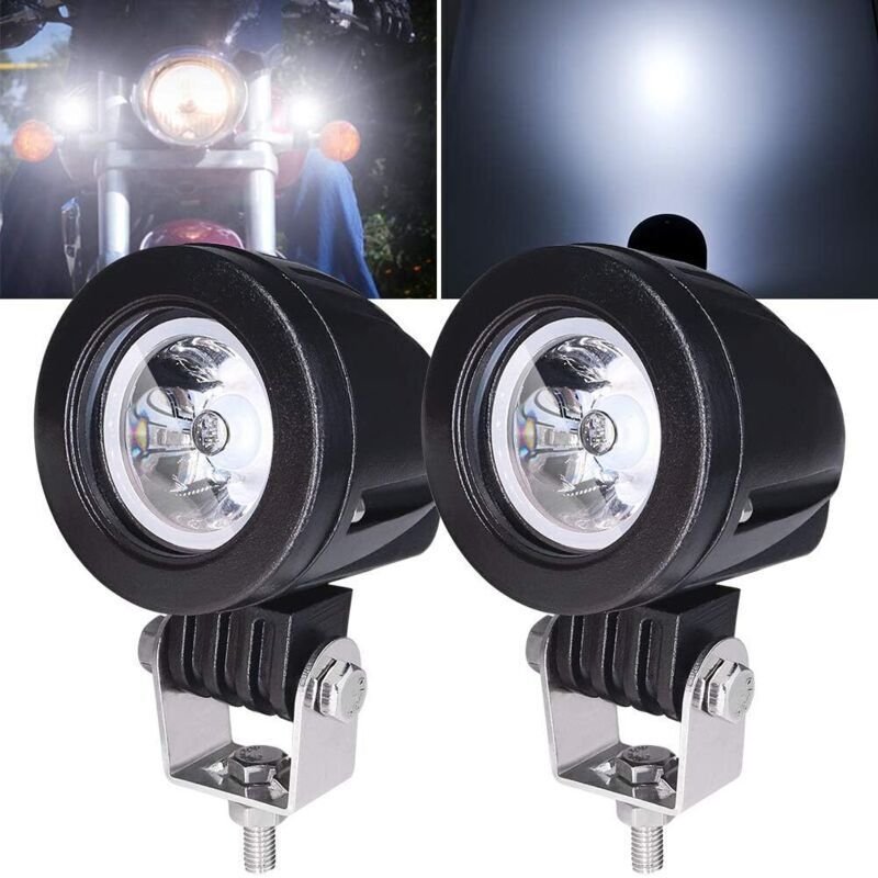2er-Pack 10-W-LED-Nebelscheinwerfer (weiß), 7,6 cm (3 Zoll) LED-Motorradscheinwerfer, Zusatzscheinwerfer, wasserdicht, g...