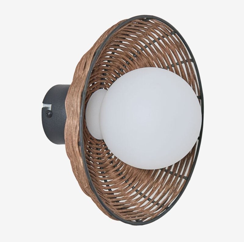 Rattan-Wandleuchte Lutyen Natürlich - Sklum