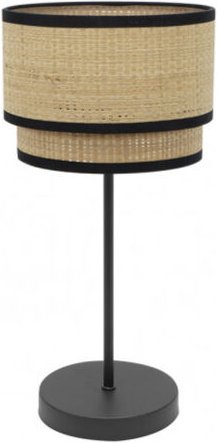 Roque hohe Tischleuchte 1xe27 natur/schwarz 60x30x30 cm