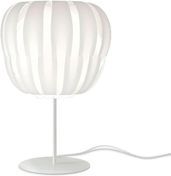 Linea Zero - Tischlampensockel und weißer Metallschaft cm. 19 x 33 Uhr