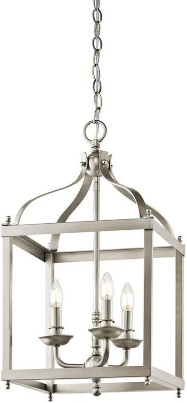 Larkin - 3 Light Medium Deckenanhänger Nickel gebürstet, E14 - Elstead
