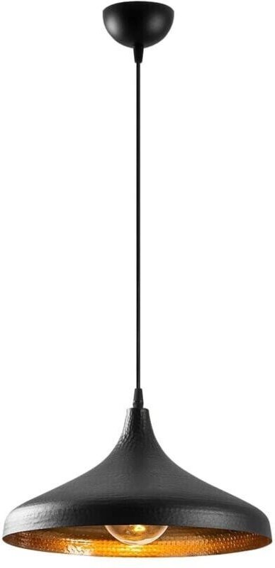 Schwarz-goldene Pendel-Deckenlampe Modell 23