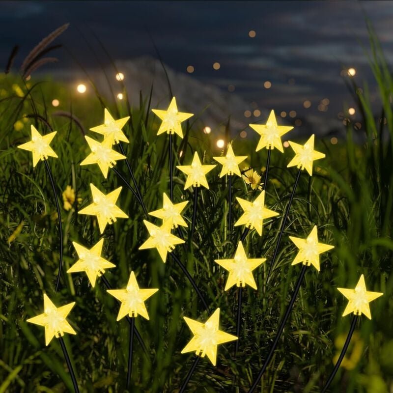 Solarleuchten für den Außenbereich, Gartenleuchten, Solar-Sternlichter, Weihnachtsdekorationen für den Außenbereich, was...