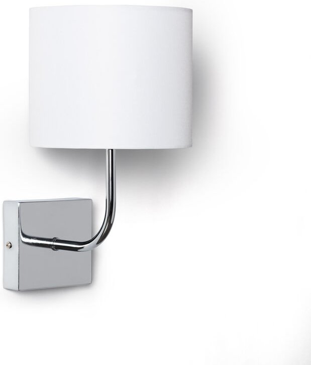 Wandleuchte Metall Silver-Wollen Weiß