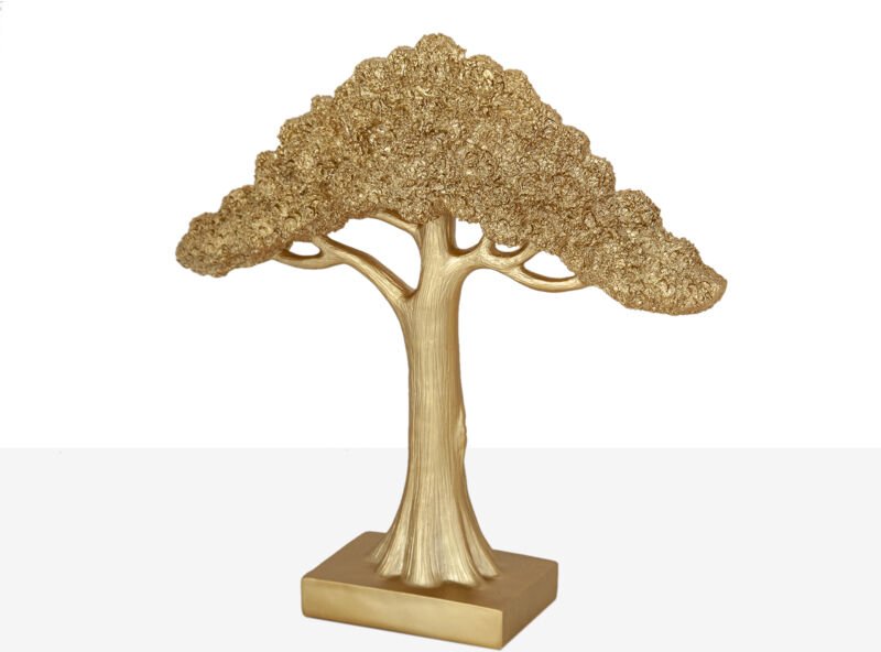 Goldener Harzbaum 34x9x33cm